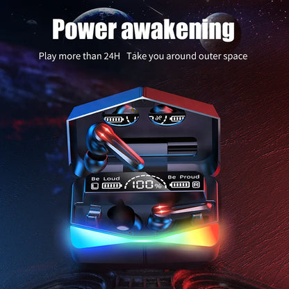 Super Bass True TWS Wireless Earbuds M28 TWS Game Handfree Earphone Headset with ANC & Air Buds LED Battery Indicator for Gaming