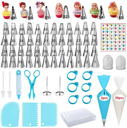 Kitchen Accessories Cake Decorating Supplies Turntable Tools Icing Nozzles Cake Decor Kit Baking Pastry Tools Silicone Spatula