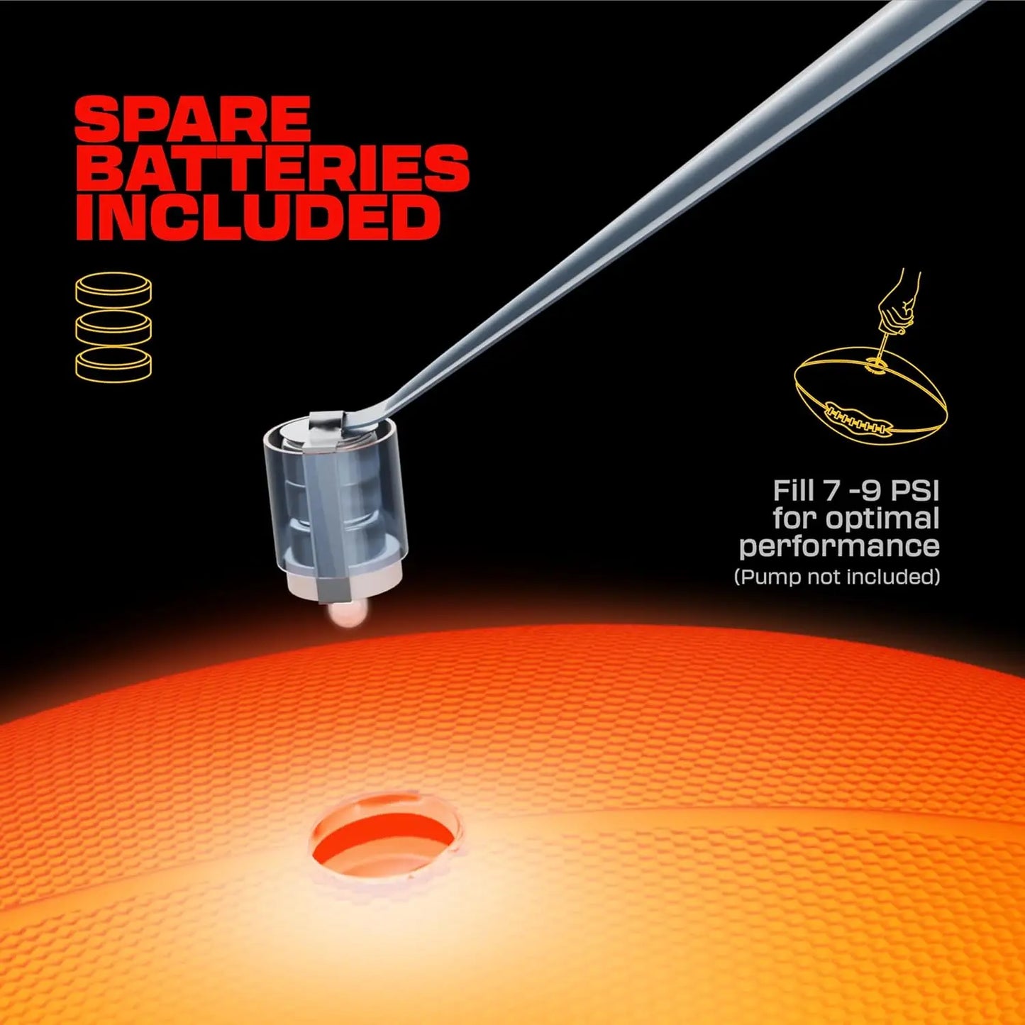 American Football, Rechargeable Luminous Ball, Outdoor Leisure Fitness Toy for Teenagers and Children, Equipped with an air Pump