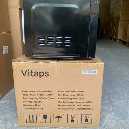 European Household 25L Microwave Oven Turntable Built-in Electric Power Source Heating Digital Kitchen Reservation Timing