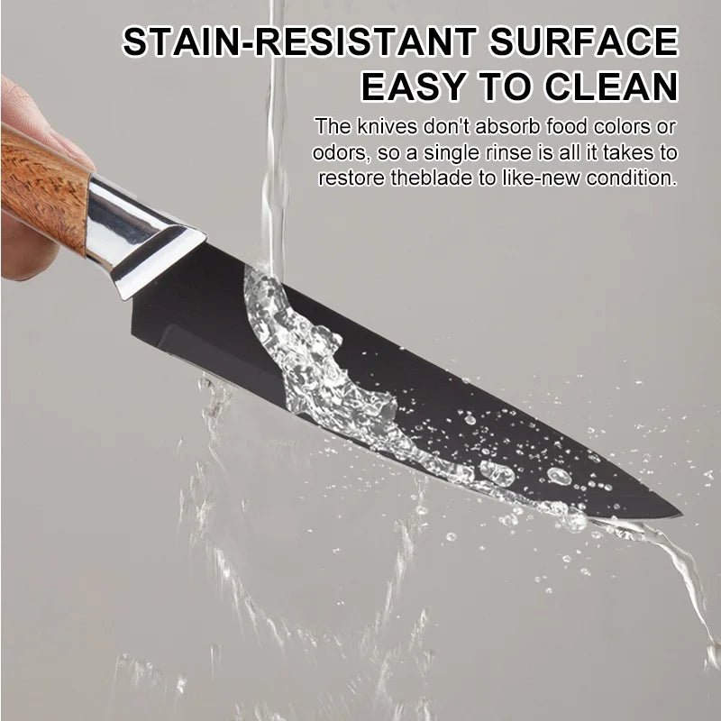 Wholesale 13-Piece Stainless Steel Chef Knife Set Super Sharp Nonstick Coated  Kitchen Knives with Universal Knife Block