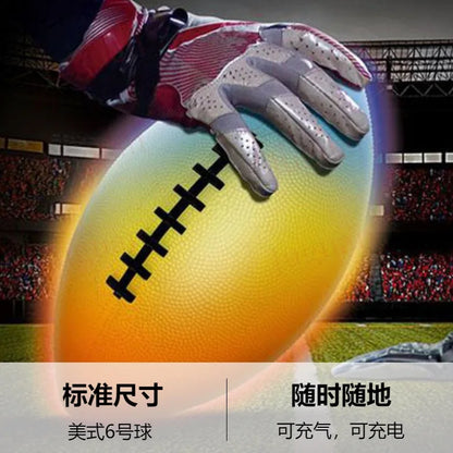 American Football, Rechargeable Luminous Ball, Outdoor Leisure Fitness Toy for Teenagers and Children, Equipped with an air Pump