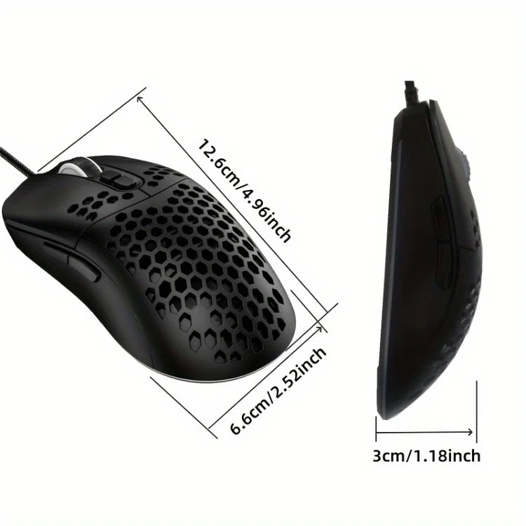 Manufacturers Silent Wired E-Sports Optical Lightweight Mouse Hole RGB Lighting Black Gaming Mouses Office Computer Essential