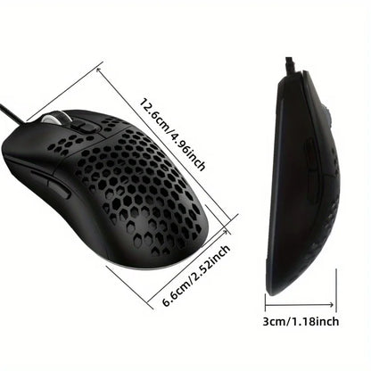 Manufacturers Silent Wired E-Sports Optical Lightweight Mouse Hole RGB Lighting Black Gaming Mouses Office Computer Essential