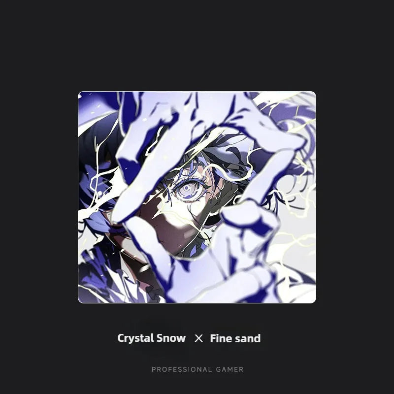 Resin Crystal Snow Professional Esports Lovely Girl Customized Smooth Glass Gaming Laptop Office Accessories Large Mouse Pad