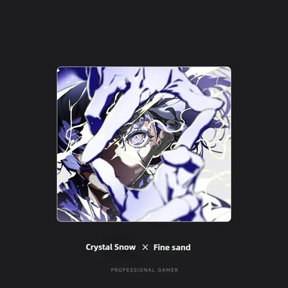 Resin Crystal Snow Professional Esports Lovely Girl Customized Smooth Glass Gaming Laptop Office Accessories Large Mouse Pad