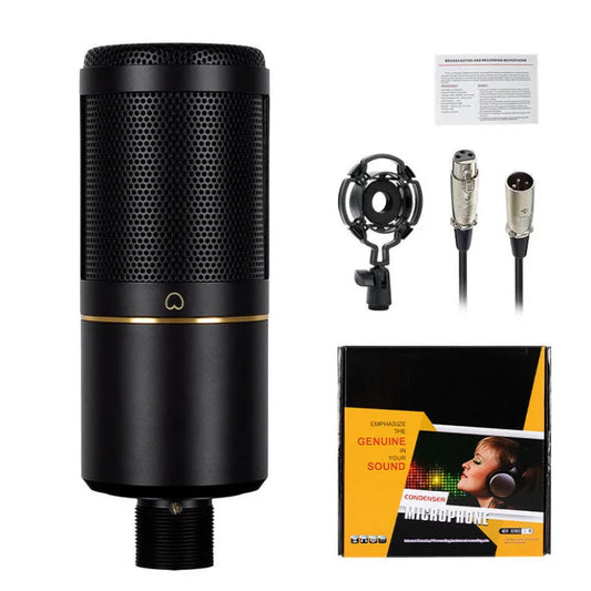 48V Phantom Power Condenser Mic-Pro XLR Filter for Computer Streaming Podcast Gaming & Studio Recording