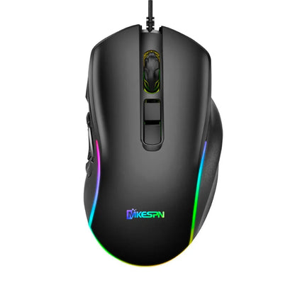 MKESPN  X9 RGB Macro Defines a Programmable 6D Gaming Wired Mouse10 Buttons Gaming Mouse  E-sports Mice