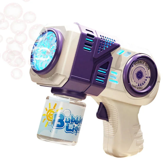 Hot Selling Bubble Guns Soap Toy for Kids Electric Bubble Gun With Light Automatic Bubble Gun for Wedding Toys