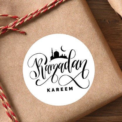 3.5/4.5cm Ramadan Mubarak Decorative Stickers Ramadan Kareem Muslim Religion Festival Holidays Greeting Card Decor