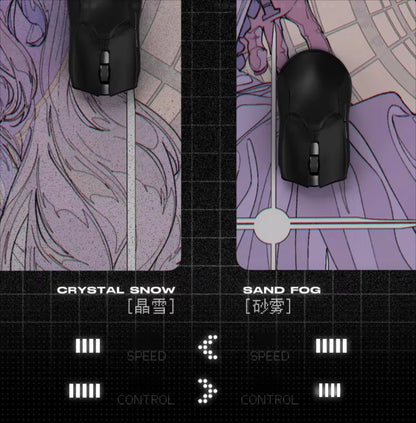 Resin Crystal Snow Professional Esports Lovely Girl Customized Smooth Glass Gaming Laptop Office Accessories Large Mouse Pad