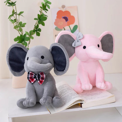 25cm Soft Plush Elephant Toy for Infants Newborn Baby Shower Stuffed Animals PP Cotton Filled for Boys and Girls