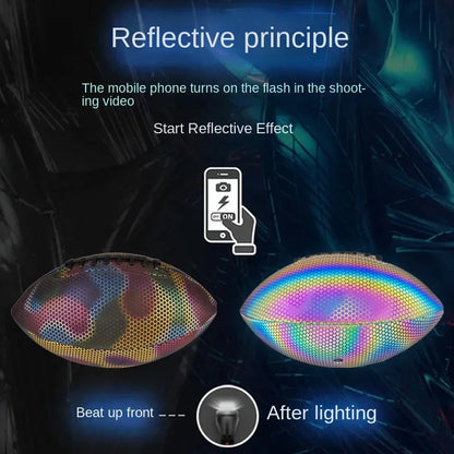 American Standard Competition No. 9 Training Football Reflective Luminous Fluorescent Direct Factory Supply for Cross-Border