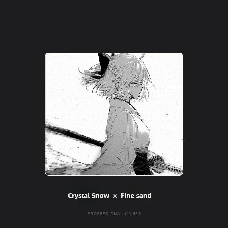 Resin Crystal Snow Professional Esports Lovely Girl Customized Smooth Glass Gaming Laptop Office Accessories Large Mouse Pad