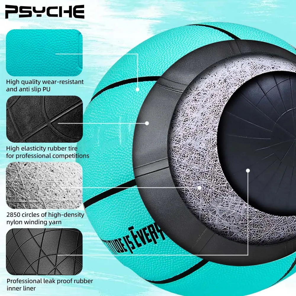 PSYCHE Customized PU Indoor/Outdoor Basketball Size 7 Ball