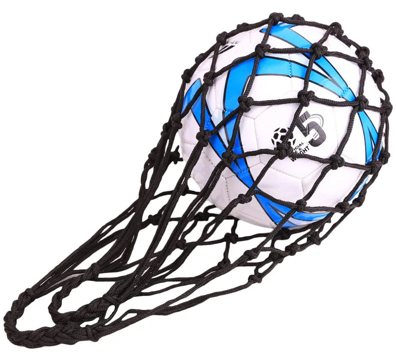 Bold Single Acrylic Net Bag for Football Volleyball Basketball Black/Orange Printed Logo Ball Pocket Long-term Spot General Use