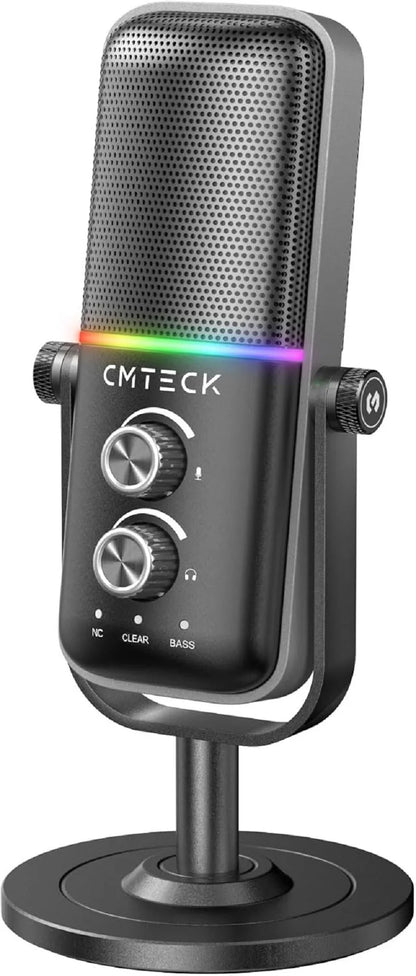 CMTECK XM600 Computer Omnidirectional Microphone Desktop RGB Condenser Microfono Microfone PC Gaming Mic for Podcasting Gaming