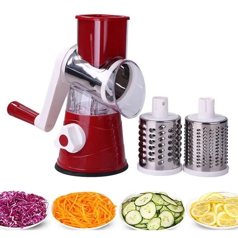 Multifunctional Hand-cranked Vegetable Cutter Kitchen Manual Vegetable Machine Grater Slicer Roller Type Vegetable Cutter