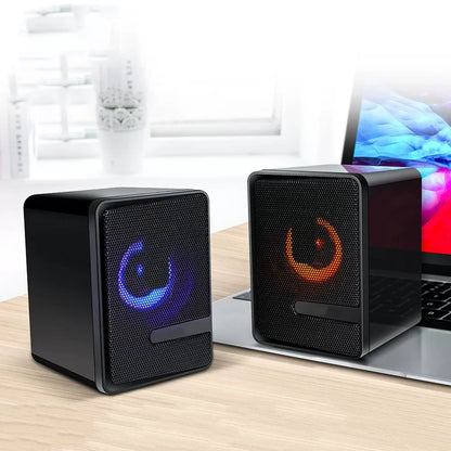 Dust-proof  New Trending Wired Audio System RGB Light Desktop Wired 2.0 USB Laptop/PC Computer Speakers for Gaming