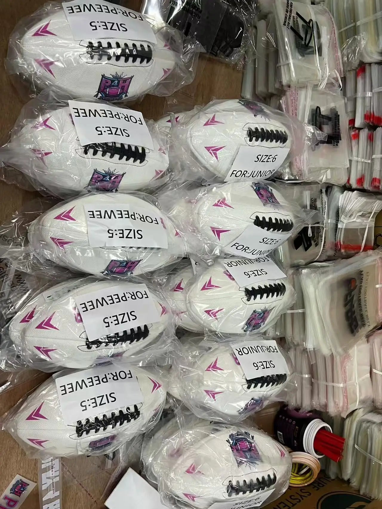 Custom Printed PU American Football  MOQ Only 1 Piece.