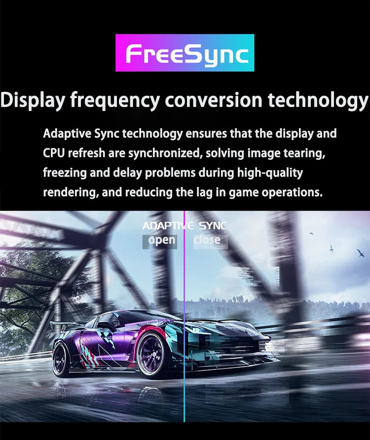 Ultra wide 34 Inch 3440*1440 4K 180HZ IPS Desktop HDR freesync 1ms Pc Curved Gaming LED Monitor