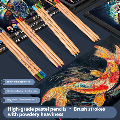 Professional 72-Ton Graffiti Color Pen Toner New Paper Students' Suitable Charcoal Pencil for Art Coloring Painting Drawing