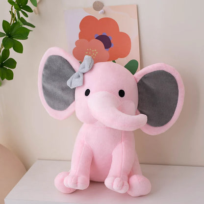 25cm Soft Plush Elephant Toy for Infants Newborn Baby Shower Stuffed Animals PP Cotton Filled for Boys and Girls
