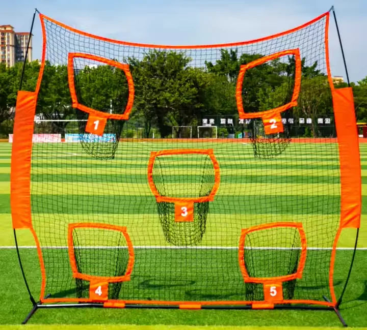 7x7ft American Football Goal Net with Steel Frame 5 Pockets Foldable Design Eco-Friendly Materials for Target Training