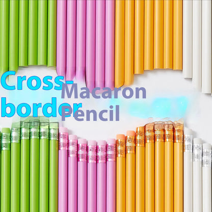 Zhenglin Macaron HB Plastic Promotional Use Pencil Cross-Border E-Commerce Bulk Environmentally Friendly Rubber Standard Pencils