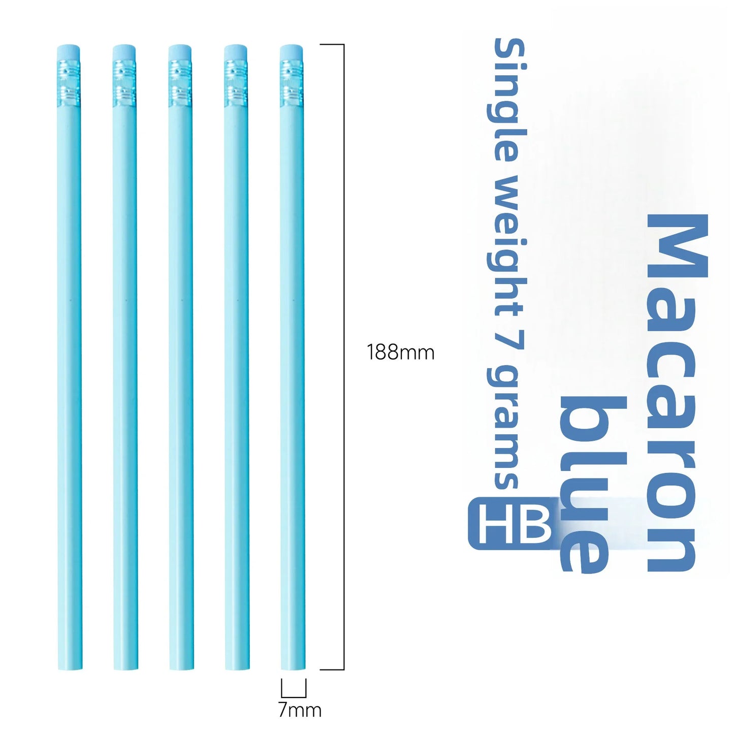 Zhenglin Macaron HB Plastic Promotional Use Pencil Cross-Border E-Commerce Bulk Environmentally Friendly Rubber Standard Pencils