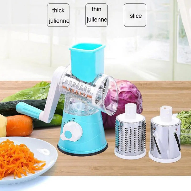 Multifunctional Hand-cranked Vegetable Cutter Kitchen Manual Vegetable Machine Grater Slicer Roller Type Vegetable Cutter
