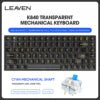 LEAVEN Wired RGB Full Key Conflict Free Black Transparent Mechanical Keyboard Hot Swappable Keycap Switch for Gaming