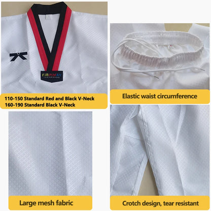 Wholesale Comfortable Lightweight Dobok Uniforms Customizable Karate Taekwondo Training Essentials with Large Mesh Design