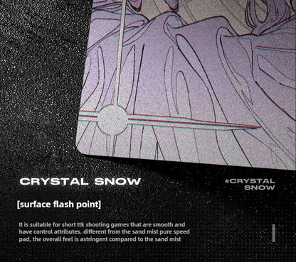 Resin Crystal Snow Professional Esports Lovely Girl Customized Smooth Glass Gaming Laptop Office Accessories Large Mouse Pad