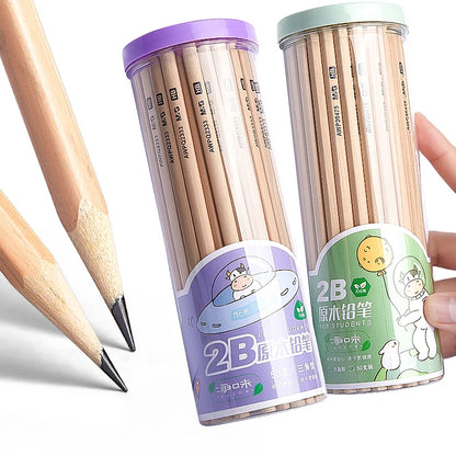 M&G 30PCS/Box 2B /HB Wood Triangle Standard School Pencils for Kids Promotional Black Hb Pencil with Round Pattern Set Packaging