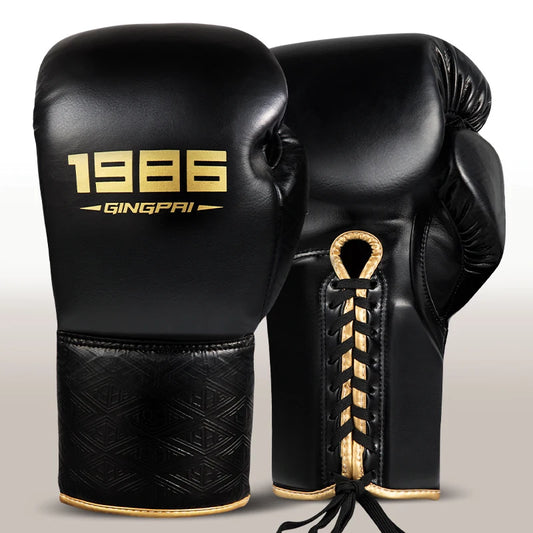 GINGPAI Professional 16oz Microfiber Boxing Gloves for Men and Women Custom Sanda Fighting & Muay Thai Practical Training