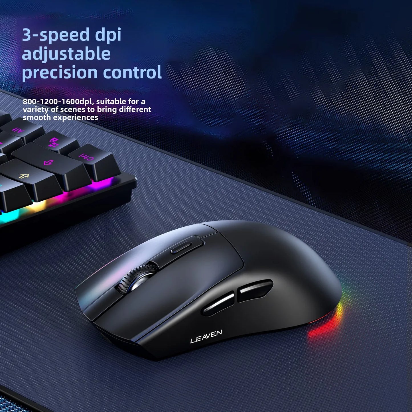 Hot Sale Lightweight Cross-Border Crack Gaming Mouse 2.4G Dual-Mode Charging Light Base for Office & Gaming