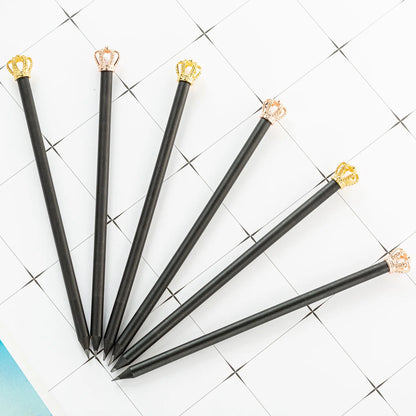 Customized Company logo Crystal Pencil with Crown for Gift