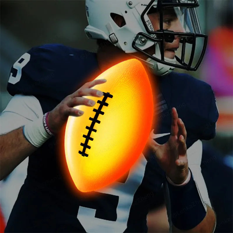 American Football, Rechargeable Luminous Ball, Outdoor Leisure Fitness Toy for Teenagers and Children, Equipped with an air Pump