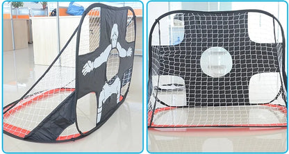 High Quality 2-in-1 Pop up Soccer Goal and Target Portable Mini Football Goal with Carry Bag for Training and Sports