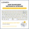 LEAVEN Wired RGB Full Key Conflict Free Black Transparent Mechanical Keyboard Hot Swappable Keycap Switch for Gaming