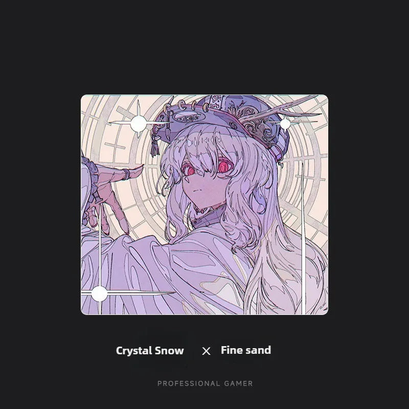 Resin Crystal Snow Professional Esports Lovely Girl Customized Smooth Glass Gaming Laptop Office Accessories Large Mouse Pad