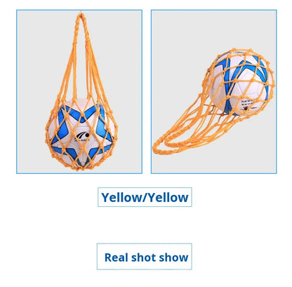 Bold Single Acrylic Net Bag for Football Volleyball Basketball Black/Orange Printed Logo Ball Pocket Long-term Spot General Use