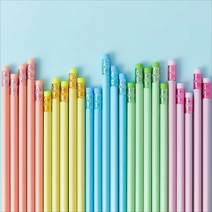 Zhenglin Macaron HB Plastic Promotional Use Pencil Cross-Border E-Commerce Bulk Environmentally Friendly Rubber Standard Pencils