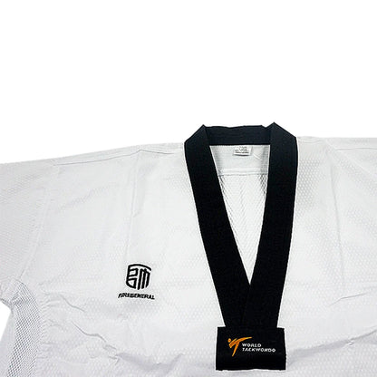 High Quality Black Stretch Dobok Breathable Karate Training Uniform Taekwondo Suits for Kids Adults Martial Arts Equipment