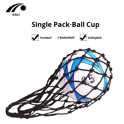 Bold Single Acrylic Net Bag for Football Volleyball Basketball Black/Orange Printed Logo Ball Pocket Long-term Spot General Use