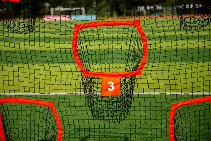 7x7ft American Football Goal Net with Steel Frame 5 Pockets Foldable Design Eco-Friendly Materials for Target Training