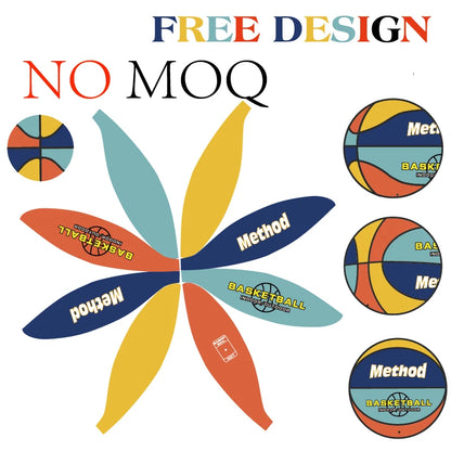 High Quality Custom Basketball for Indoor and Outdoor Training Sizes 3 5 6 4 7 with PU Cover and Logo