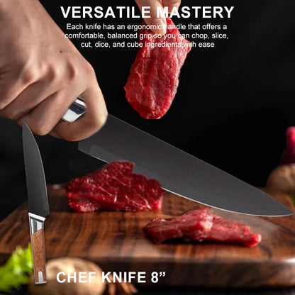 Wholesale 13-Piece Stainless Steel Chef Knife Set Super Sharp Nonstick Coated  Kitchen Knives with Universal Knife Block