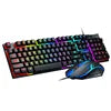 T-WOLF TF200 Arabic Spanish Gaming Wired Keyboard and Mouse Combo Computer 104key rainbow Backlight Keyboard Set for PC Desktop